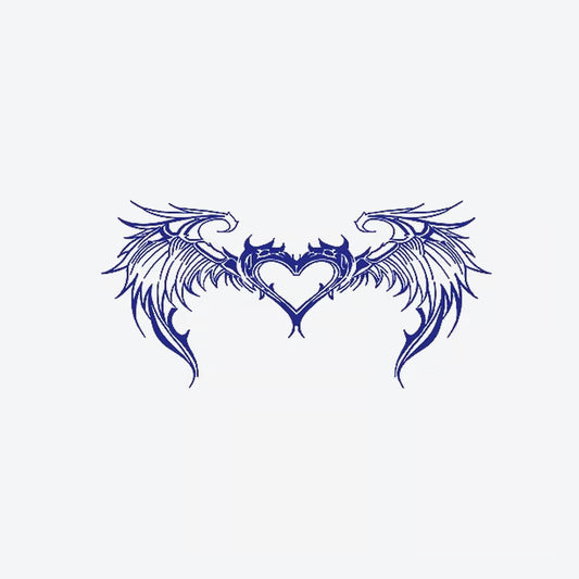 Angelic Heart Wings Tattoo