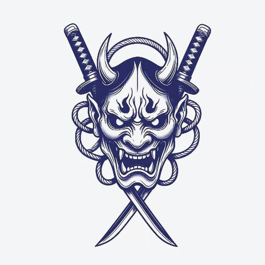 Demon Samurai Mask Tattoo