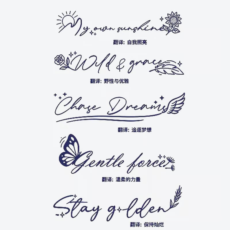 Sunflower Butterfly Quote Series Tattoo