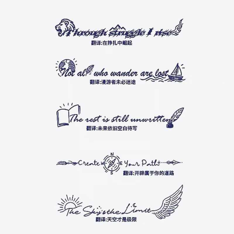 Lion Mountain Globe Book Compass Tattoo