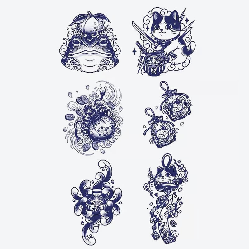 Frog Cat Magic Tattoo