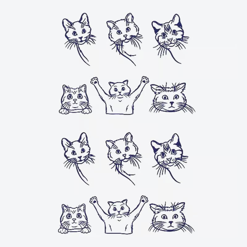 Cat Expressions Series Tattoo
