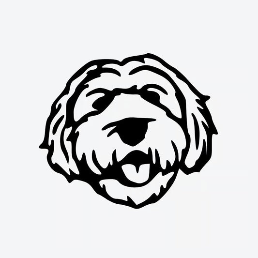 Happy Dog Head Tattoo