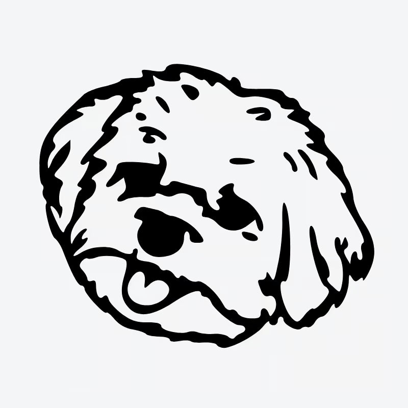 Fluffy Dog Face Tattoo