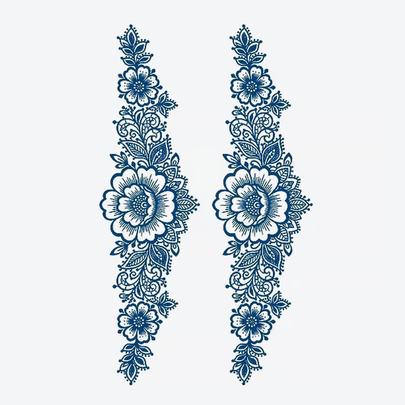 Floral Lace Swirl Tattoo