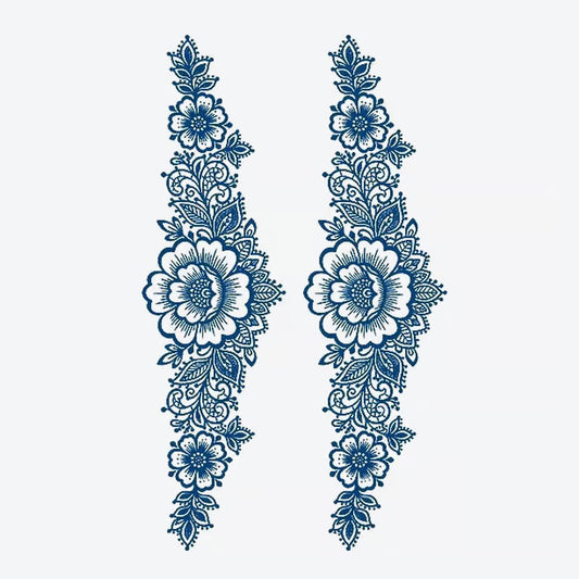 Floral Lace Swirl Tattoo