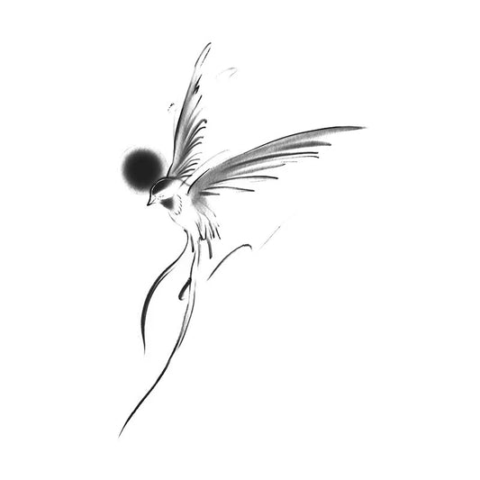 Bird Moon Tattoo