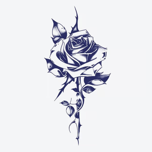 Navy Rose Thorn Tattoo
