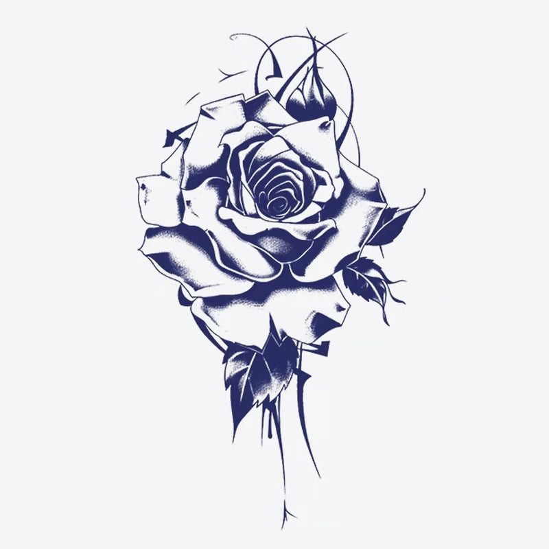 Navy Rose Tattoo