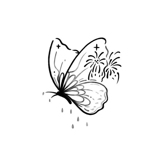 Butterfly Fireworks Tattoo