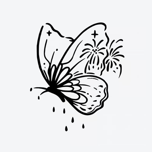 Butterfly Fireworks Tattoo