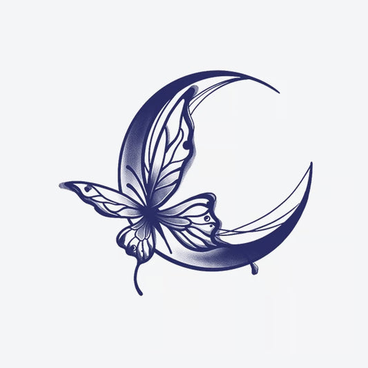 Butterfly Moon Tattoo