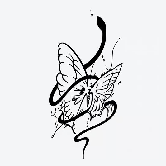 Butterfly Swirl Tattoo