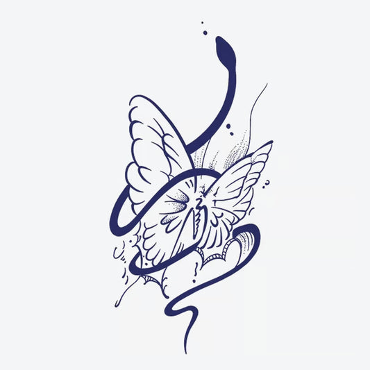 Butterfly Swirl Tattoo