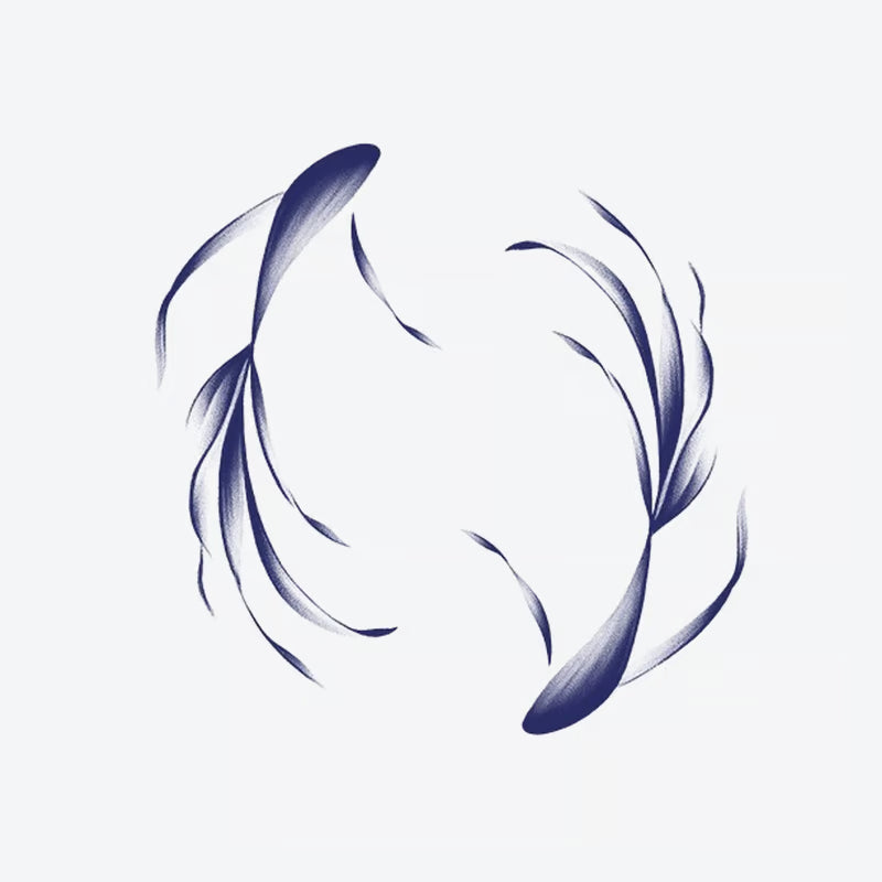 Flowing Line Art Tattoo