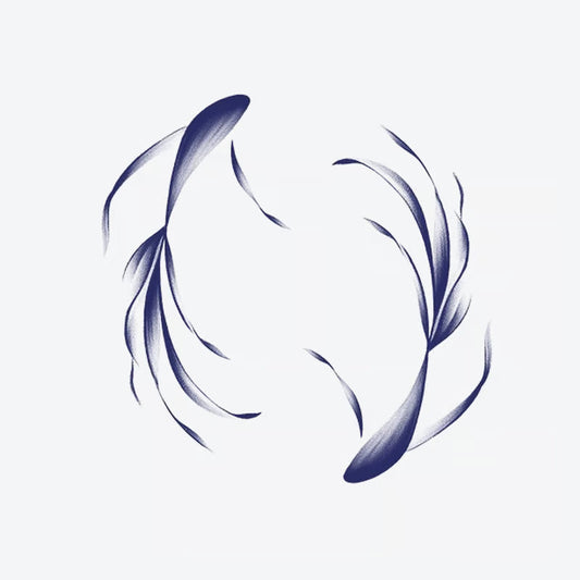 Flowing Line Art Tattoo