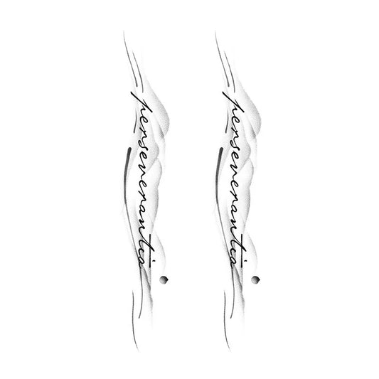 Wavy Perseverance Tattoo