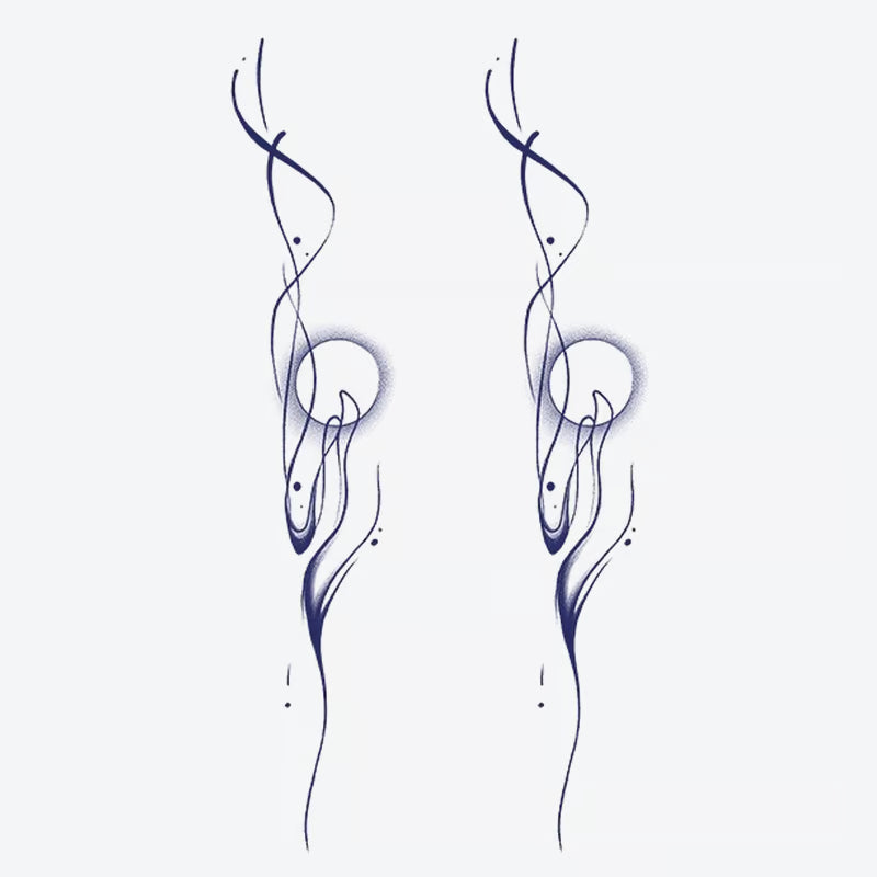 Abstract Line Art Tattoo