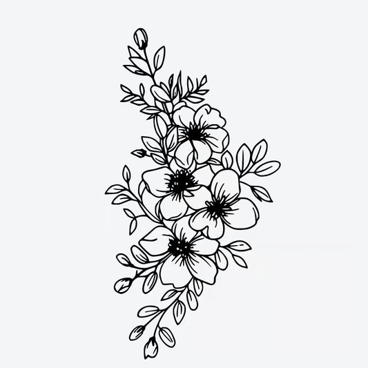 Floral Bouquet Design Tattoo