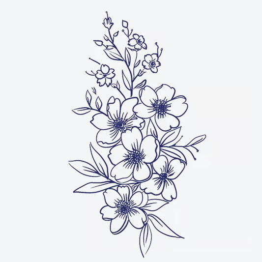 Floral Bloom Arrangement Tattoo
