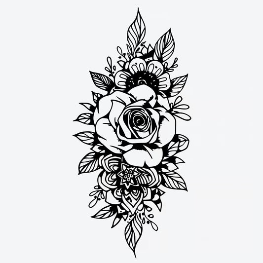 Rose Floral Arrangement Tattoo