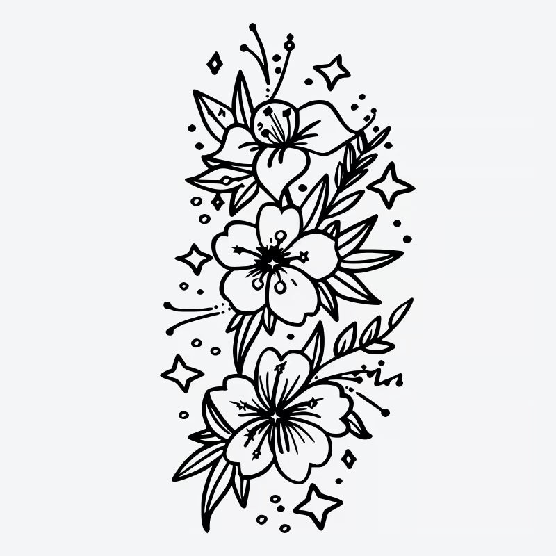 Floral Starburst Tattoo