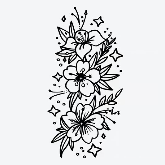 Floral Starburst Tattoo