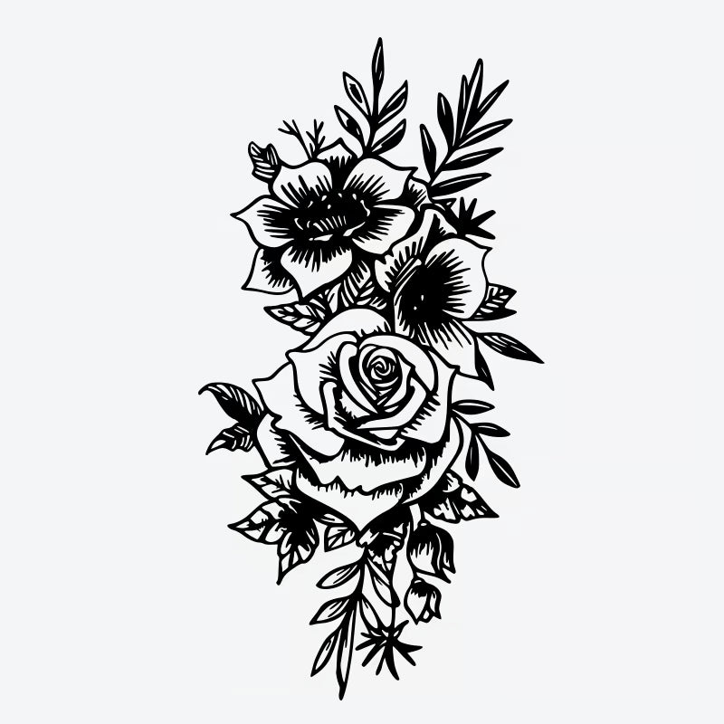 Floral Bouquet Tattoo