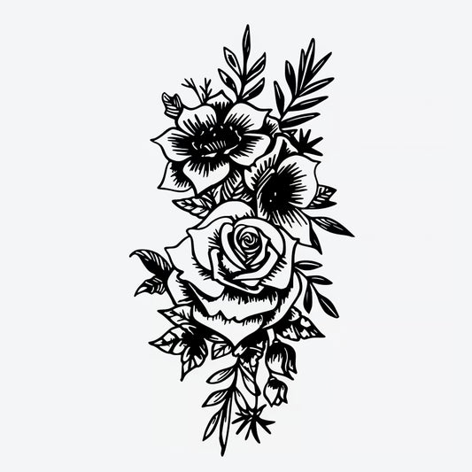 Floral Bouquet Tattoo