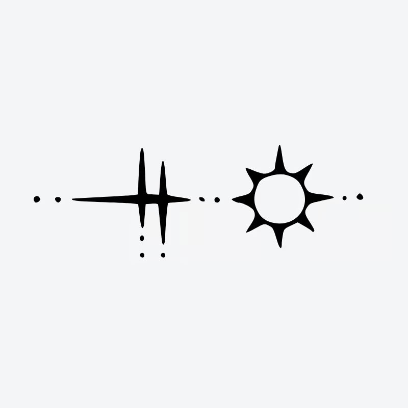 Sun And Stars Tattoo