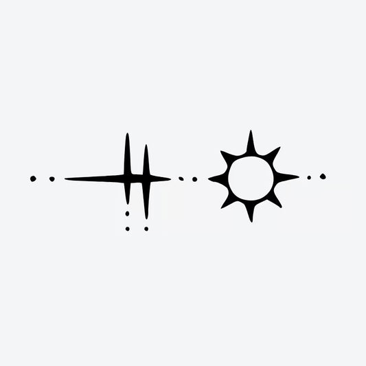 Sun And Stars Tattoo