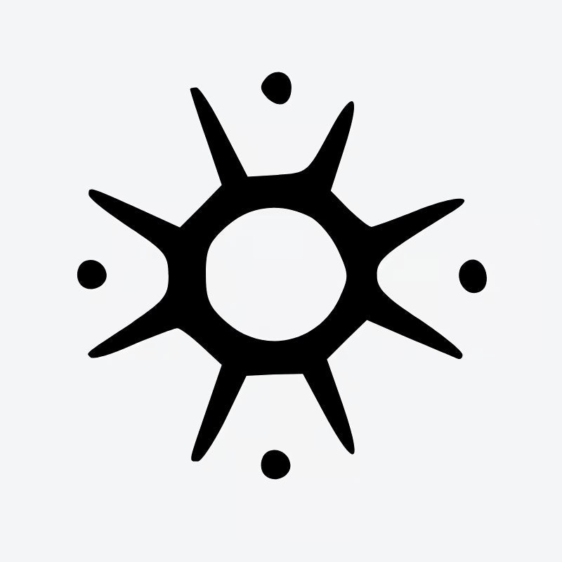 Radiant Sun Symbol Tattoo