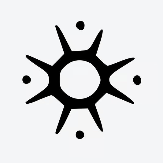 Radiant Sun Symbol Tattoo