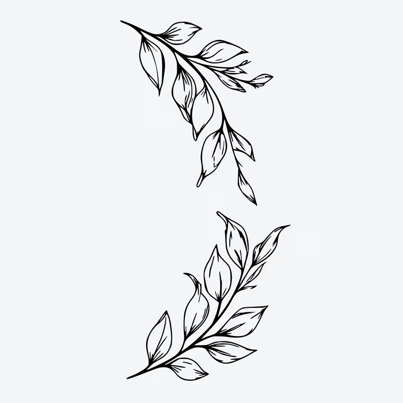 Leafy Branch Tattoo