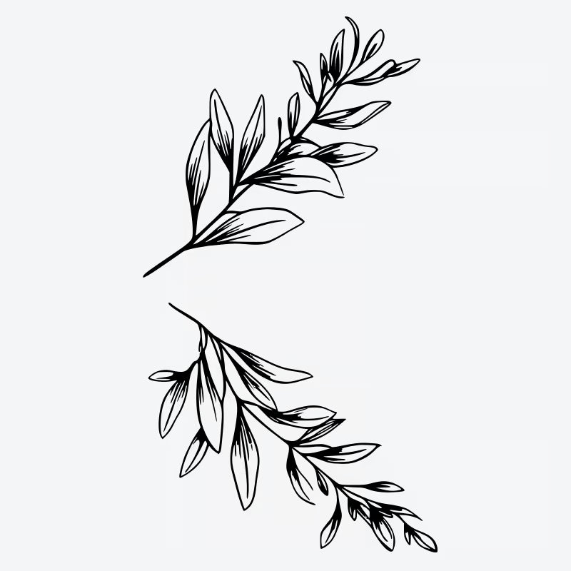 Botanical Leaf Series Tattoo