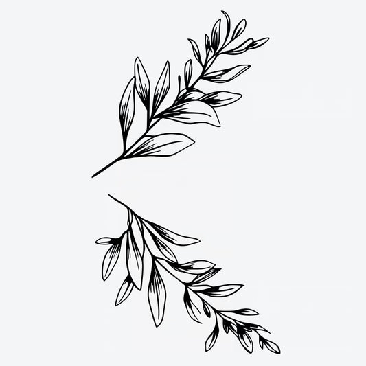 Botanical Leaf Series Tattoo