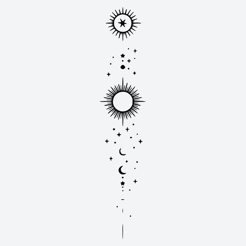 Sun Moon Stars Tattoo
