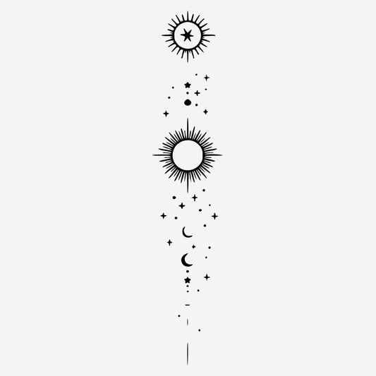 Sun Moon Stars Tattoo