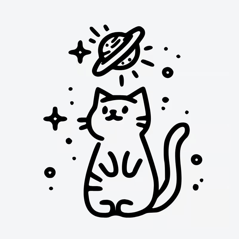 Cosmic Cat Tattoo