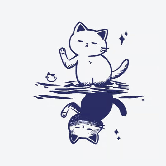 Reflection Cat Tattoo