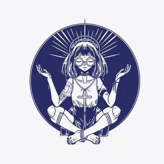 Meditating Girl Tattoo