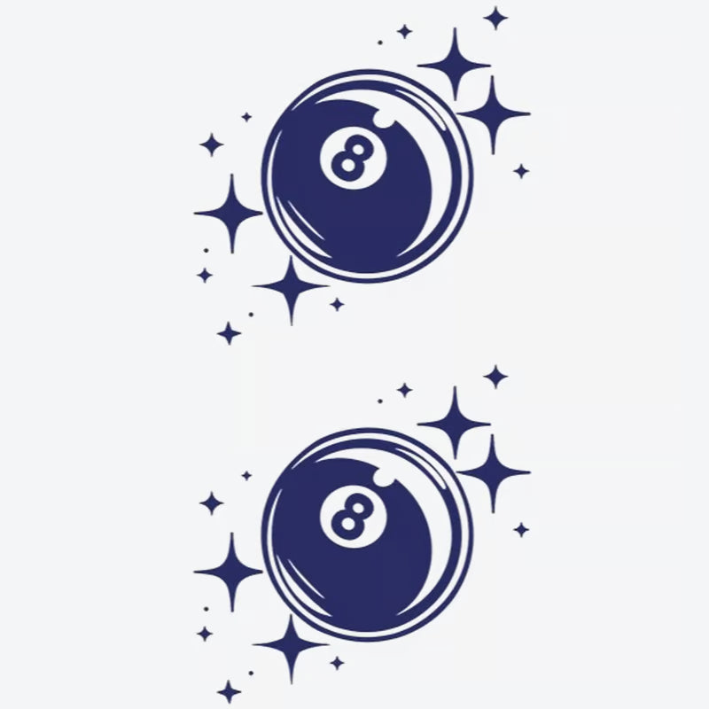 Eight Ball Sparkle Tattoo