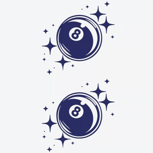 Eight Ball Sparkle Tattoo