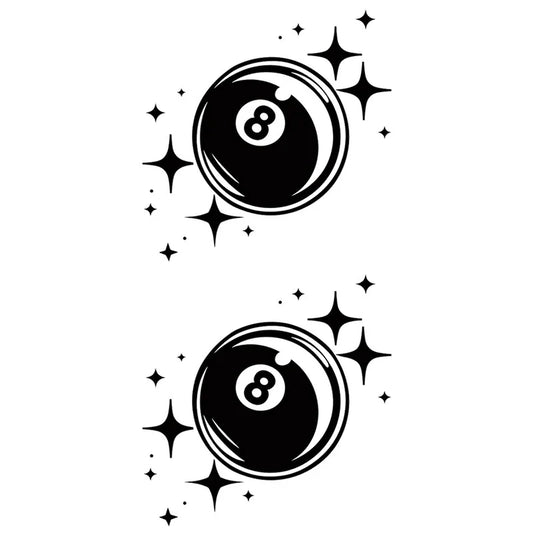 Eight Ball Sparkle Tattoo