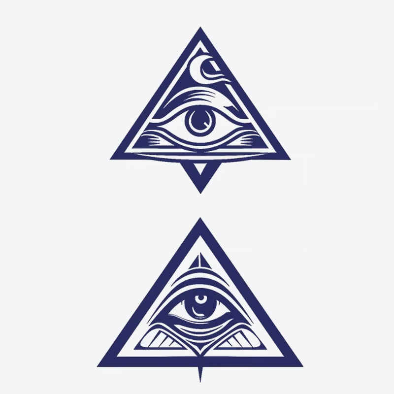 Dual Eye Triangle Tattoo