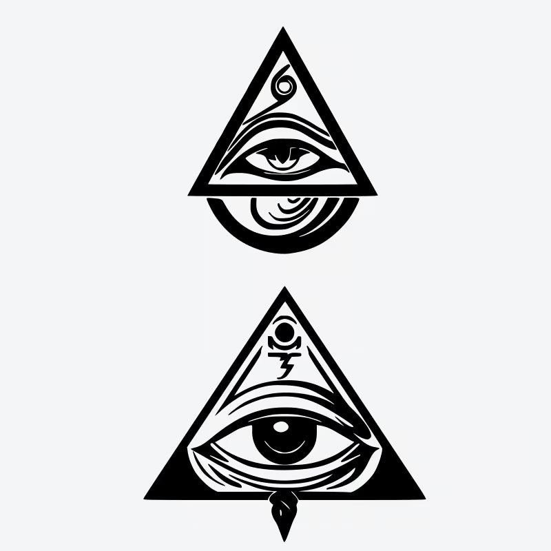 Eye Triangle Series Tattoo