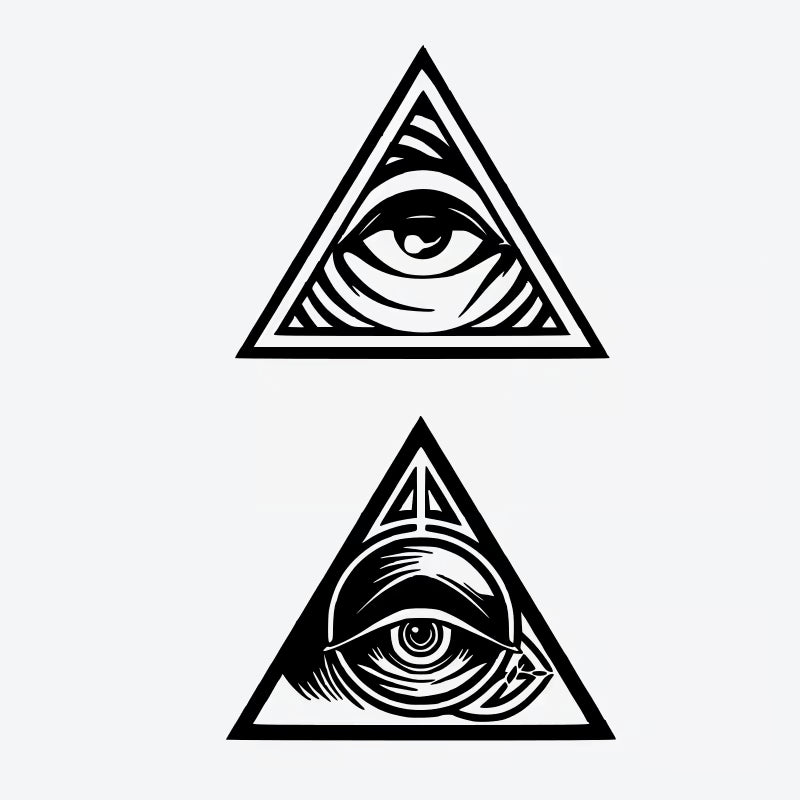 Eye Triangle Series Tattoo