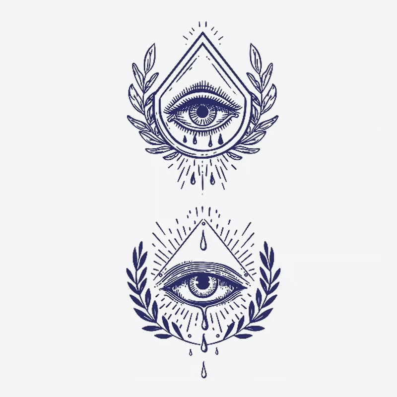 Illuminated Eye Waterdrop Tattoo