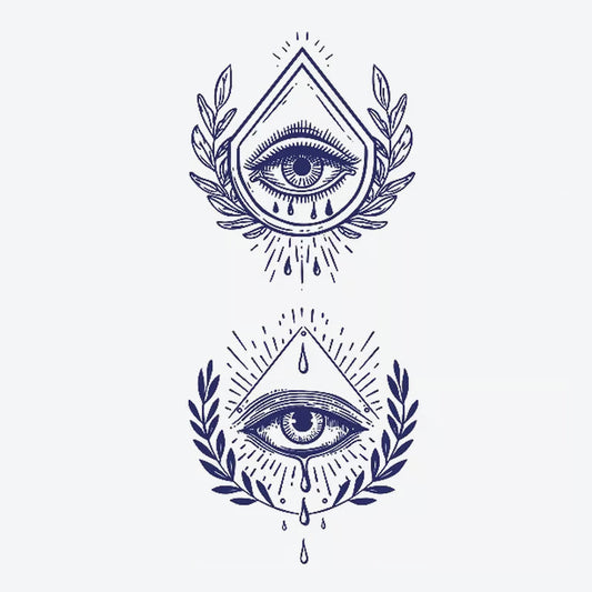 Illuminated Eye Waterdrop Tattoo