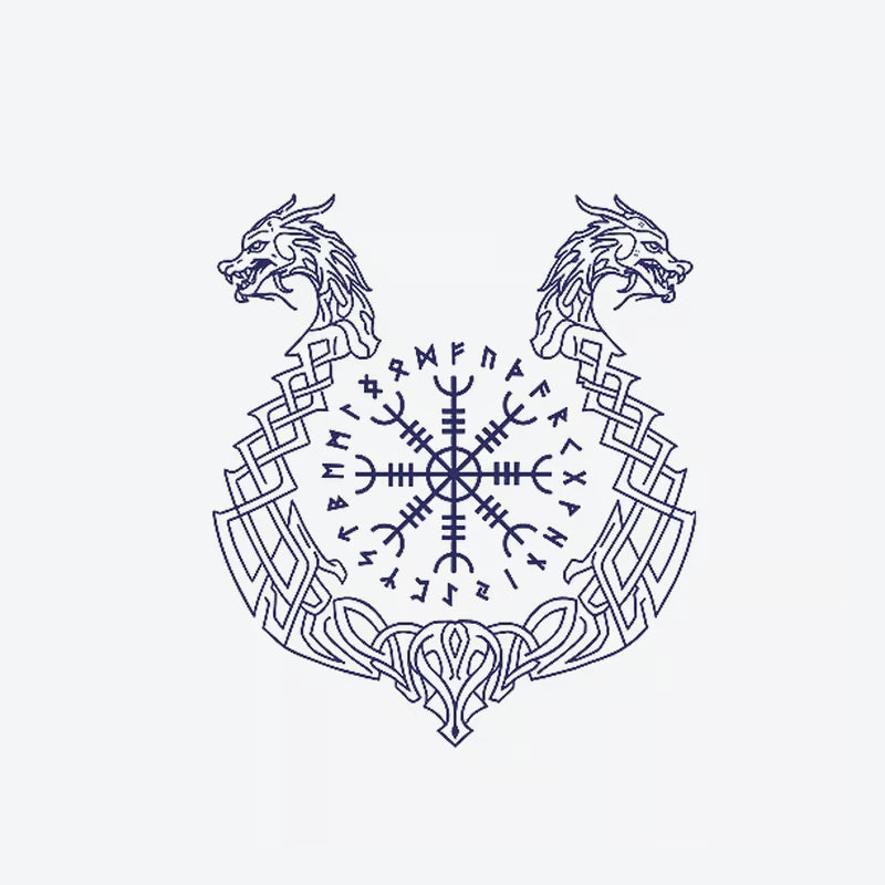 Dragon Nordic Symbol Tattoo